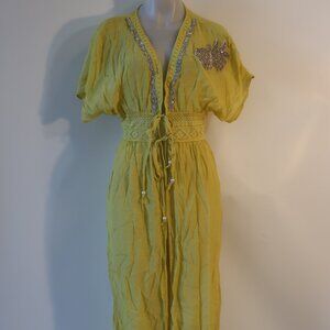 NWT Womens Hi Gorgeous Green Swim Coverup Crystal Pineapple O/S